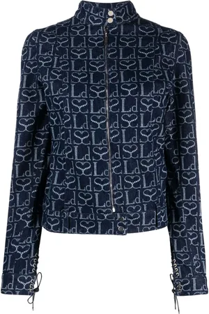 Ludovic De Saint Sernin Giacca denim con stampa