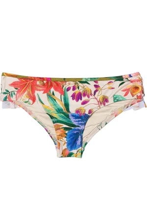 ZIMMERMANN Slip bikini con stampa tropicale