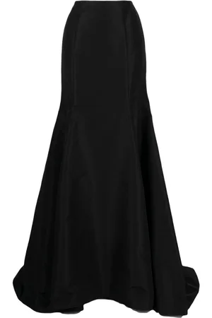 Oscar de la Renta High-waisted trumpet silk skirt