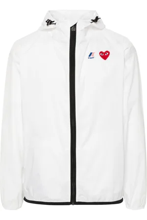 Comme des Garçons Giacca leggera con applicazione Heart x K-Way