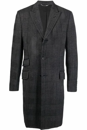 VERSACE Cappotto monopetto a quadri anni 2000