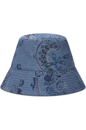 Etro Cappello bucket denim con stampa paisley