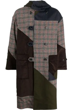 Baracuta Cappotto doppiopetto con design patchwork