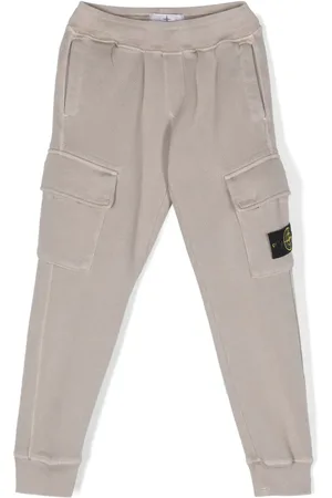 Stone Island Pantaloni sportivi con applicazione Compass