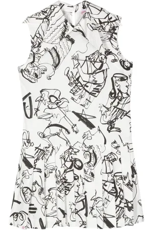Charles Jeffrey Loverboy Abito corto con stampa astratta