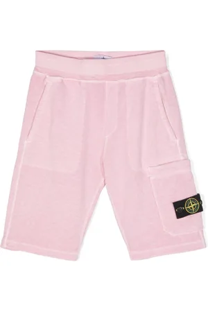 Stone Island Shorts sportivi con applicazione Compass