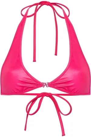 Palm Angels Top bikini con placca monogramma