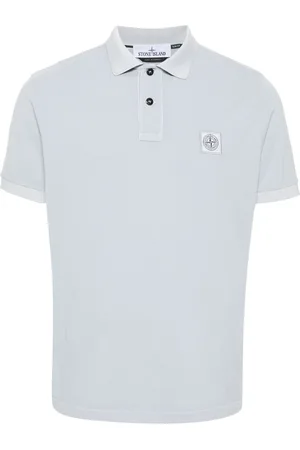 Stone Island Polo con applicazione Compass