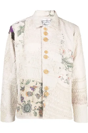 BY WALID Giacca-camicia con ricamo patchwork