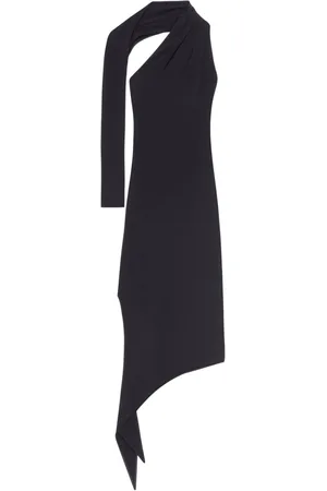 Courrèges Abito Slash lungo in crêpe