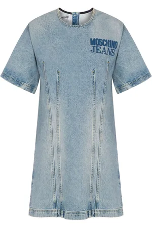 Moschino Abito denim con stampa