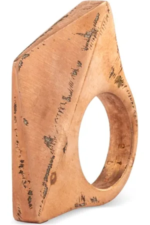 PARTS OF FOUR Anello Crescent Bridge placcato oro