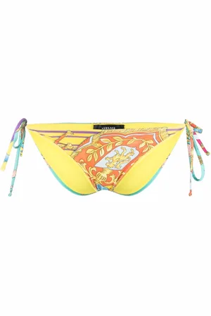 VERSACE Slip bikini con stampa barocca