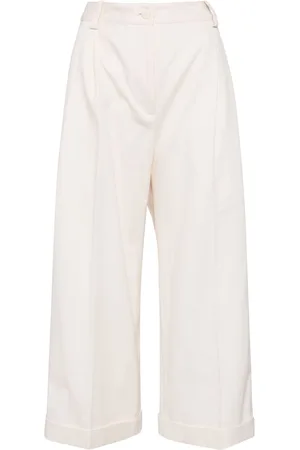Maison Kitsuné Pantaloni con orlo a pieghe