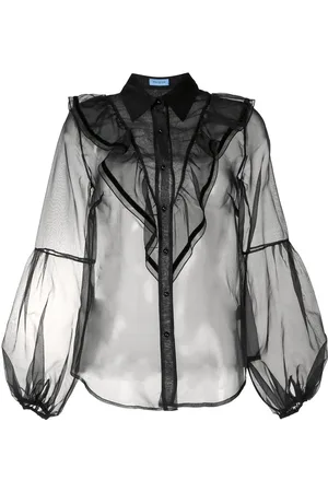 Macgraw Blusa Love Bird semi trasparente