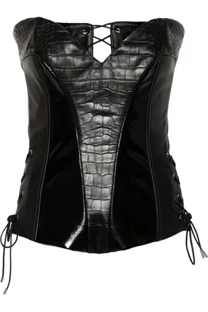 MITILIANE COUTURE Corsetto con effetto coccodrillo