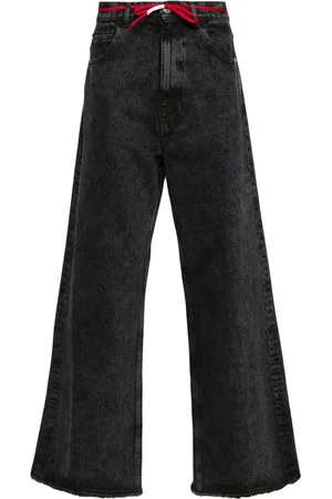 Marni Jeans a gamba ampia effetto marmo
