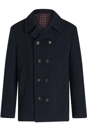 Etro Cappotto doppiopetto con revers a lancia