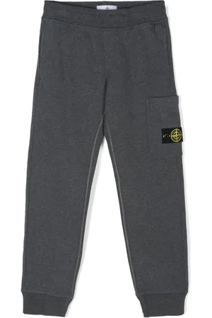 Stone Island Pantaloni sportivi con applicazione Compass