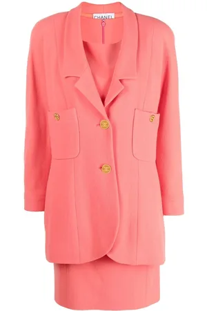 CHANEL Tailleur con abito e blazer CC anni 