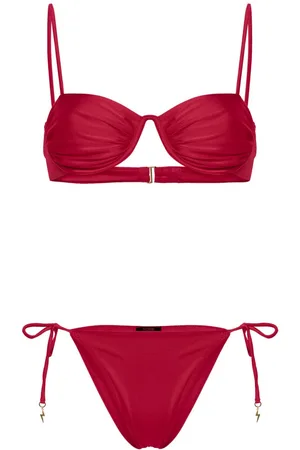 Noire Swimwear Bikini Monowire con ruches