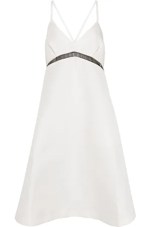 SACAI Abito midi con scollo a V
