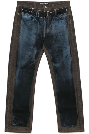 Y / PROJECT Jeans con stampa trompe l