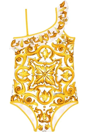 Dolce & Gabbana Costume intero con stampa maioliche