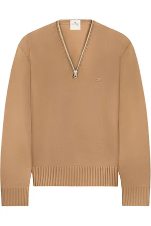 Courrèges Maglione in lana con zip