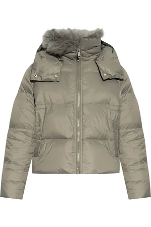 YVES SALOMON Giacca imbottita con colletto in shearling