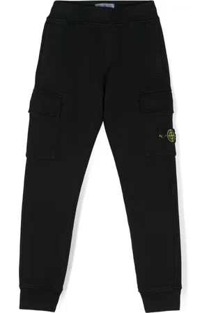 Stone Island Pantaloni sportivi con applicazione Compass
