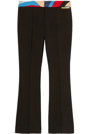 Puccini Pantaloni crop con stampa astratta