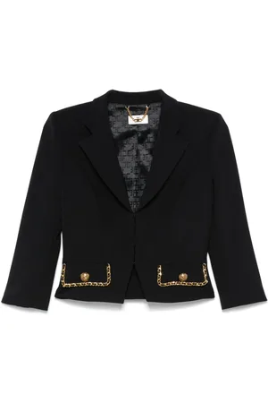 Elisabetta Franchi Giacca crop con catena