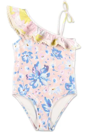 ZIMMERMANN Costume intero a fiori con ruches