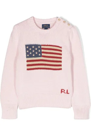 Ralph Lauren Maglione con bandiera Usa intarsiata