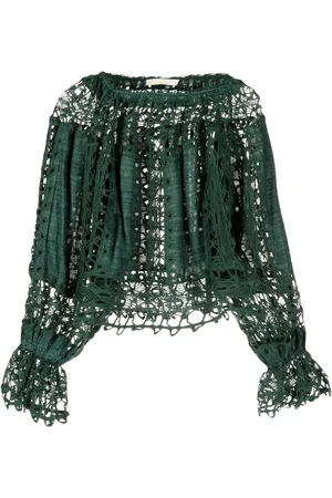ULLA JOHNSON Blusa Kavita con dettagli in pizzo