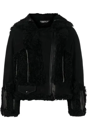 Tom Ford Giacca foderata in shearling con zip