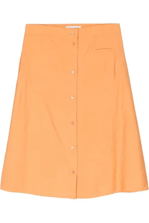 Maison Kitsuné Gonna midi svasata a vita alta