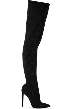 Philipp Plein Stivali con monogramma 120mm