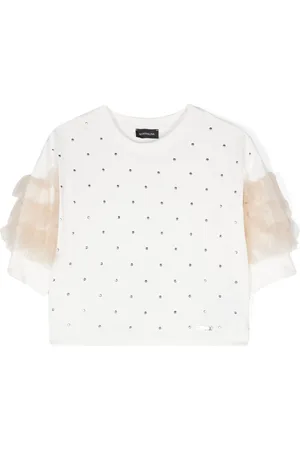 MONNALISA T-shirt con rifinitura in tulle