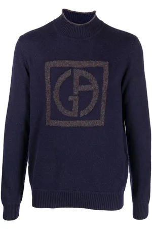 Giorgio Armani Maglione con logo goffrato