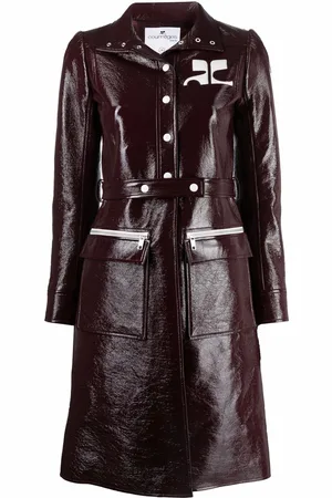 Courrèges Trench con logo in vinile