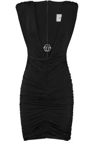 Philipp Plein Abito corto con placca logo