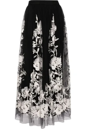 Elie saab Gonna midi con ricamo