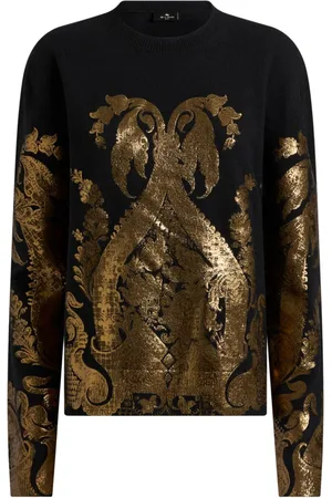 Etro Maglione con stampa metallizzata