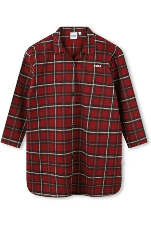 HUGO BOSS Camicia da notte a quadri