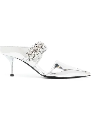 Alexander McQueen Mules con dettaglio a catena 70mm