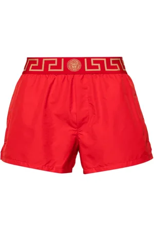 VERSACE Costume da bagno con bordo Greca