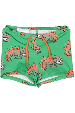 Stella McCartney Costume da bagno con coulisse e stampa lizard