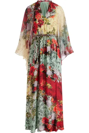 ALICE+OLIVIA Abito Malinda lungo a fiori
